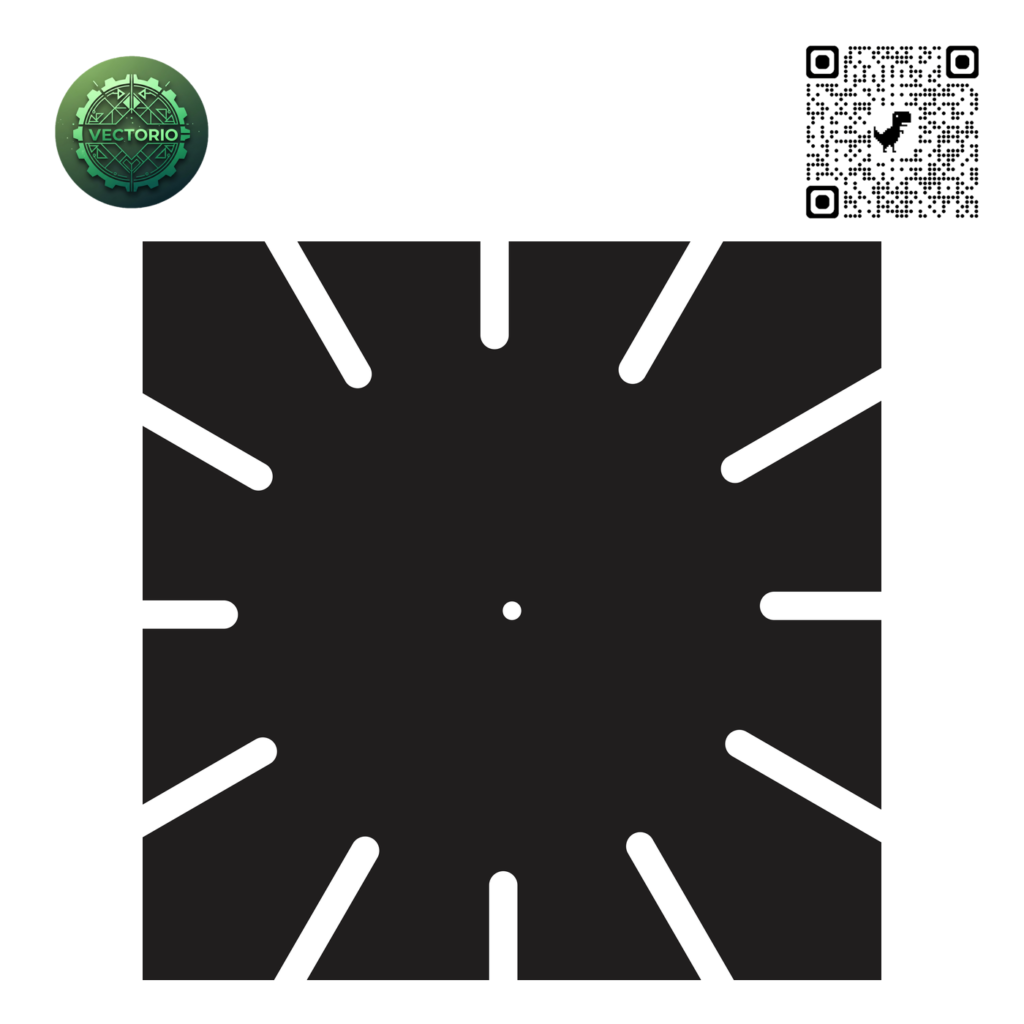 SIMPLE WALL CLOCK vector design for laser cutting and engraving