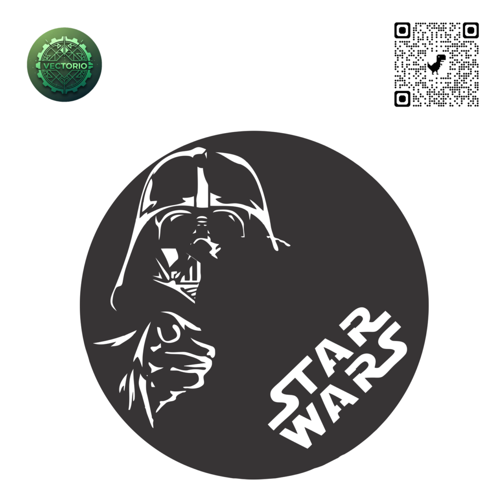 STAR WARS WALL CLOCK 4 vector design for laser cutting and engraving