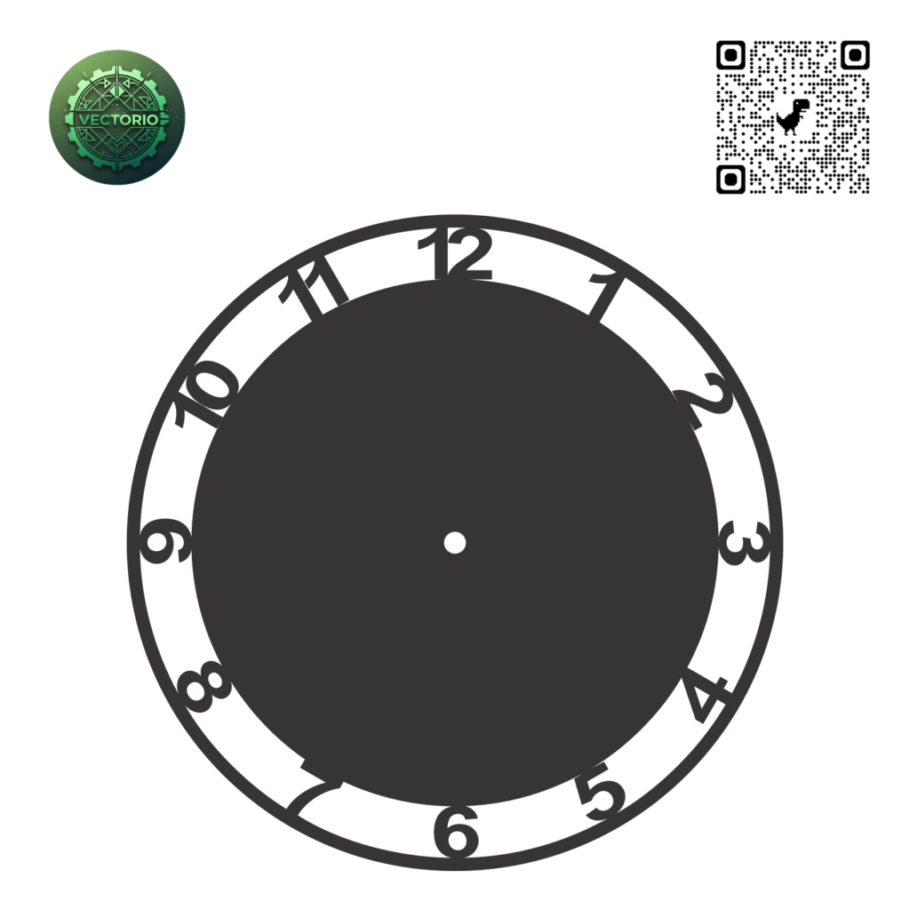 WALL CLOCK 1 vector design for laser cutting and engraving