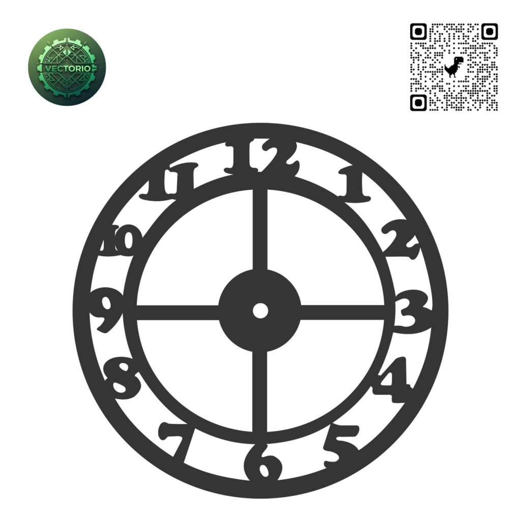 WALL CLOCK 2 vector design for laser cutting and engraving