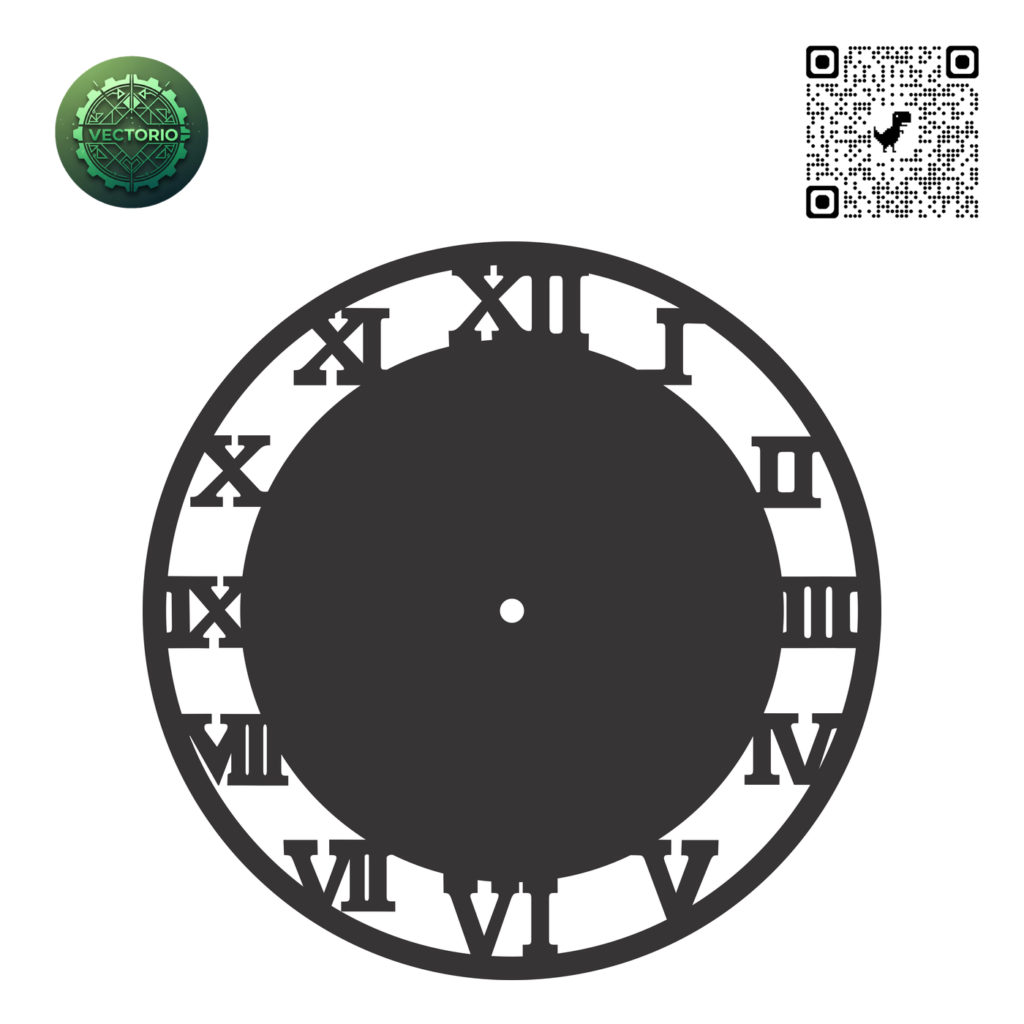 WALL CLOCK 4 vector design for laser cutting and engraving