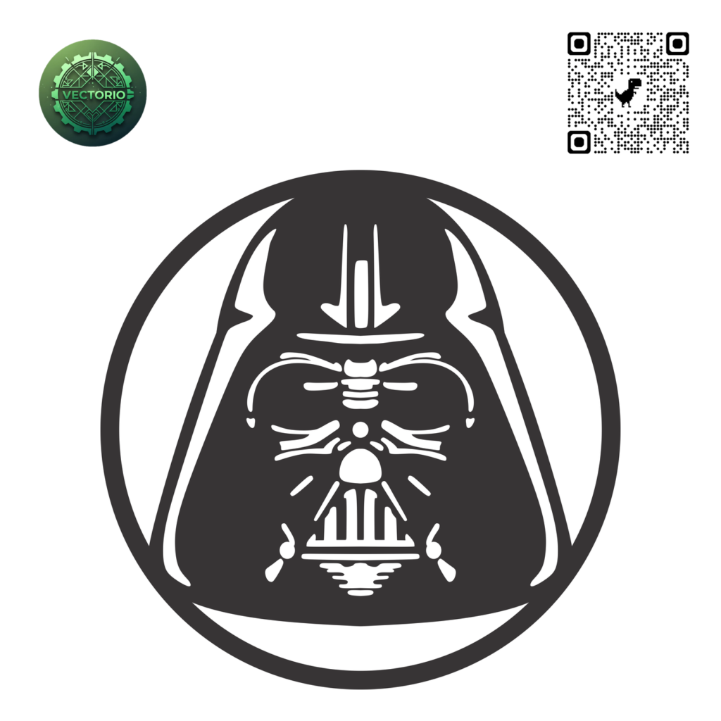 WALL CLOCK DARTH VADER 2 vector design for laser cutting and engraving