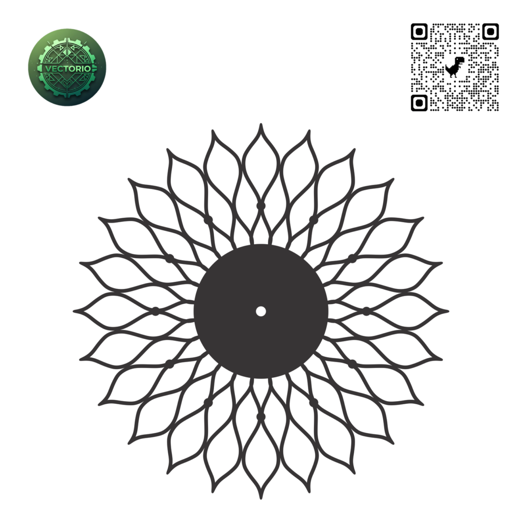 WALL CLOCK MANDALA 11 vector design for laser cutting and engraving