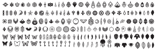 1200 Earrings Mega Vector Pack - Laser Cut & CNC Files (CDR, DXF, SVG, EPS, AI)