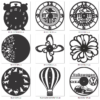 2019-02-12 (5) 140 Wall Clock Vector Pack - Laser Cut & CNC Files (CDR, DXF, SVG, EPS, AI)