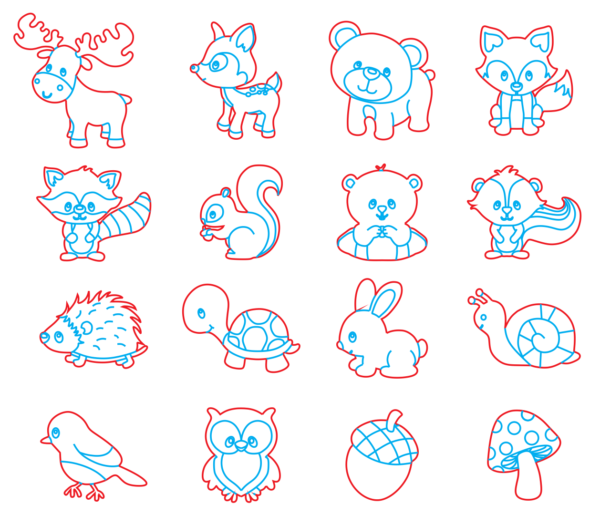 2019-08-23 (3) 240 Cute Animals Figures Vector Pack - Laser Cut & CNC Files (CDR, DXF, SVG, EPS, AI)