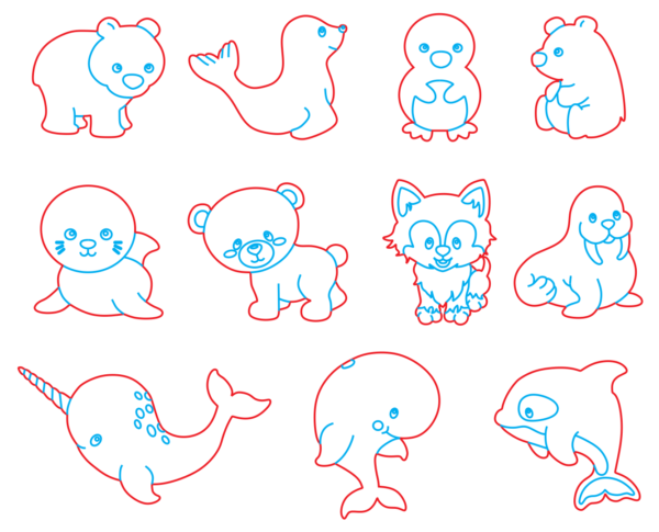 2019-08-23 (6) 240 Cute Animals Figures Vector Pack - Laser Cut & CNC Files (CDR, DXF, SVG, EPS, AI)
