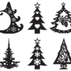 54 Christmas Tree Vector Pack - Laser Cut & CNC Files (CDR, DXF, SVG, EPS, AI)