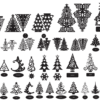 54 Christmas Tree Vector Pack - Laser Cut & CNC Files (CDR, DXF, SVG, EPS, AI)