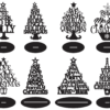 54 Christmas Tree Vector Pack - Laser Cut & CNC Files (CDR, DXF, SVG, EPS, AI)
