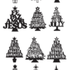54 Christmas Tree Vector Pack - Laser Cut & CNC Files (CDR, DXF, SVG, EPS, AI)