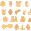 250 Christmas Figures Vector Pack - Laser Cut & CNC Files (CDR, DXF, SVG, EPS, AI)