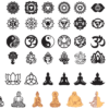43 Spiritual Yoga Lotus Vector Pack - Laser Cut & CNC Files (CDR, DXF, SVG, EPS, AI)