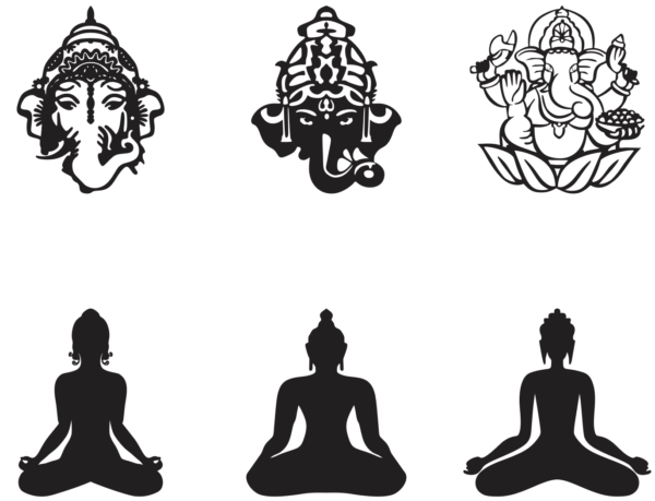 43 Spiritual Yoga Lotus Vector Pack - Laser Cut & CNC Files (CDR, DXF, SVG, EPS, AI)