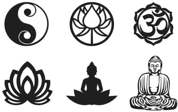 43 Spiritual Yoga Lotus Vector Pack - Laser Cut & CNC Files (CDR, DXF, SVG, EPS, AI)