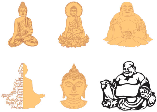 43 Spiritual Yoga Lotus Vector Pack - Laser Cut & CNC Files (CDR, DXF, SVG, EPS, AI)