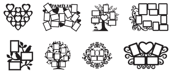 2019-11-17 (4) 62 Multiple Frames Vector Pack - Laser Cut & CNC Files (CDR, DXF, SVG, EPS, AI)