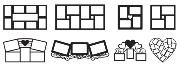 2019-11-17 (8) 62 Multiple Frames Vector Pack - Laser Cut & CNC Files (CDR, DXF, SVG, EPS, AI)