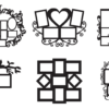 2019-11-17 (9) 62 Multiple Frames Vector Pack - Laser Cut & CNC Files (CDR, DXF, SVG, EPS, AI)