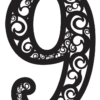 2019-11-19 (30) Ornament Numbers 0-9 Vector Pack - Laser Cut & CNC Files (CDR, DXF, SVG, EPS, AI)