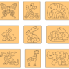 100 Puzzle For Children Vector Pack - Laser Cut & CNC Files (CDR, DXF, SVG, EPS, AI)