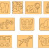 100 Puzzle For Children Vector Pack - Laser Cut & CNC Files (CDR, DXF, SVG, EPS, AI)