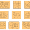 100 Puzzle For Children Vector Pack - Laser Cut & CNC Files (CDR, DXF, SVG, EPS, AI)