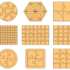 100 Puzzle For Children Vector Pack - Laser Cut & CNC Files (CDR, DXF, SVG, EPS, AI)
