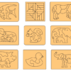 100 Puzzle For Children Vector Pack - Laser Cut & CNC Files (CDR, DXF, SVG, EPS, AI)