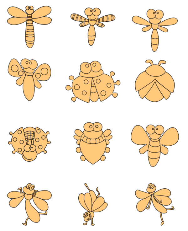 2019-11-21 (19) 240 Cute Animals Figures Vector Pack - Laser Cut & CNC Files (CDR, DXF, SVG, EPS, AI)