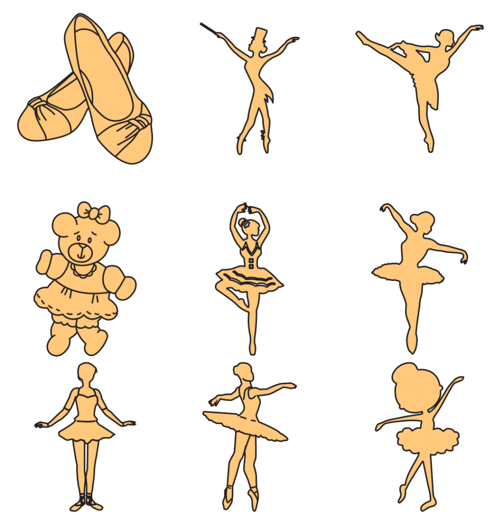 70 Ballerina Models Vector Pack