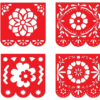 2019-11-22 (28) 40 Mexican Papel Picado Vector Pack - Laser Cut & CNC Files (CDR, DXF, SVG, EPS, AI)