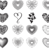 2019-12-31 (10) 260 Heart Valentine Day Vector Pack - Laser Cut & CNC Files (CDR, DXF, SVG, EPS, AI)