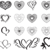 2019-12-31 (9) 260 Heart Valentine Day Vector Pack - Laser Cut & CNC Files (CDR, DXF, SVG, EPS, AI)