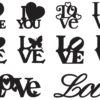 70 Love Valentine Day Vector Pack - Laser Cut & CNC Files (CDR, DXF, SVG, EPS, AI)