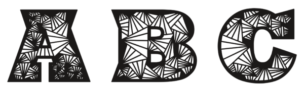 Alphabet Carved Letters Vector Pack - Laser Cut & CNC Files (CDR, DXF, SVG, EPS, AI)
