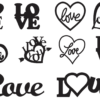 70 Love Valentine Day Vector Pack - Laser Cut & CNC Files (CDR, DXF, SVG, EPS, AI)