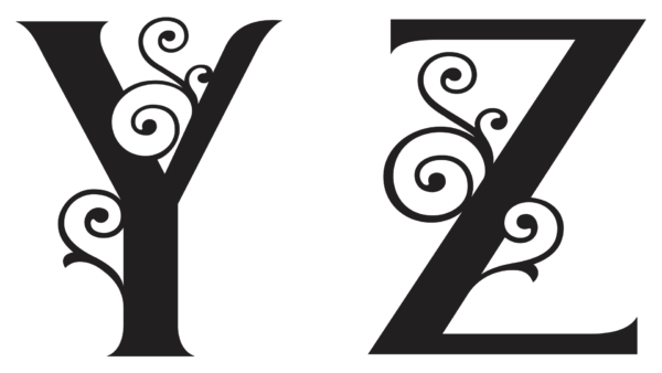 Alphabet Swirl Letter Vector Pack - Laser Cut & CNC Files (CDR, DXF, SVG, EPS, AI)