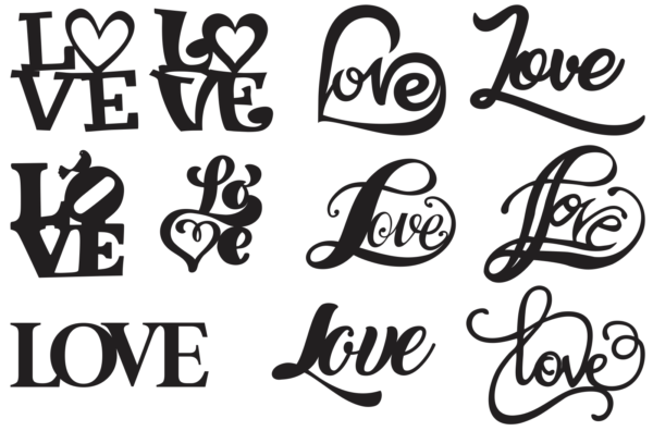 70 Love Valentine Day Vector Pack - Laser Cut & CNC Files (CDR, DXF, SVG, EPS, AI)