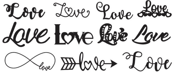 70 Love Valentine Day Vector Pack - Laser Cut & CNC Files (CDR, DXF, SVG, EPS, AI)