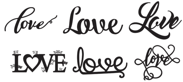 70 Love Valentine Day Vector Pack - Laser Cut & CNC Files (CDR, DXF, SVG, EPS, AI)