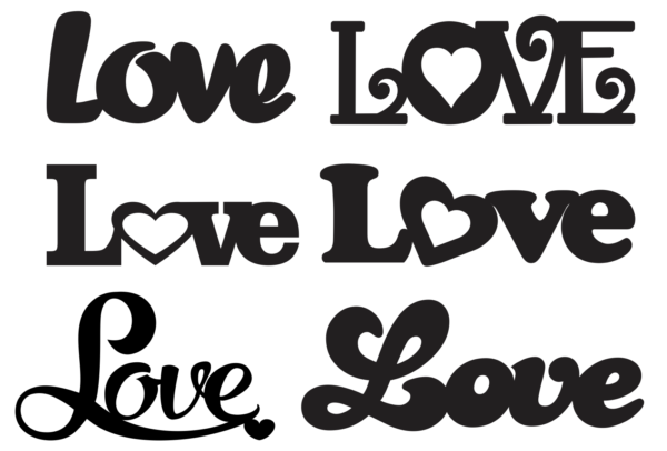 70 Love Valentine Day Vector Pack - Laser Cut & CNC Files (CDR, DXF, SVG, EPS, AI)