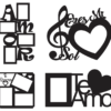 2020-01-14 (10) 55 Valentine Photo Frames Vector Pack - Laser Cut & CNC Files (CDR, DXF, SVG, EPS, AI)
