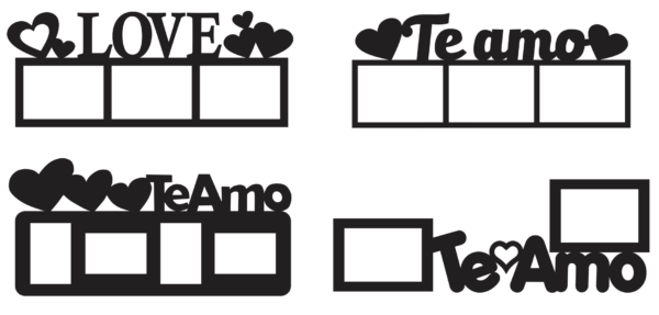 2020-01-14 (3) 55 Valentine Photo Frames Vector Pack - Laser Cut & CNC Files (CDR, DXF, SVG, EPS, AI)