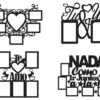 2020-01-14 (9) 55 Valentine Photo Frames Vector Pack - Laser Cut & CNC Files (CDR, DXF, SVG, EPS, AI)