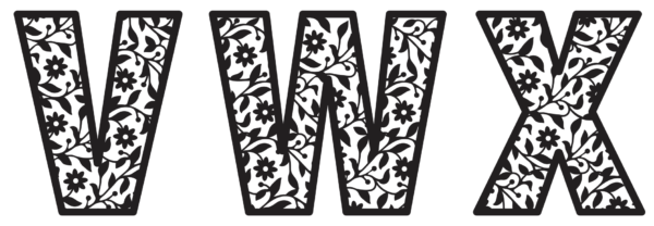 Alphabet Flourish Letters Vector Pack - Laser Cut & CNC Files (CDR, DXF, SVG, EPS, AI)