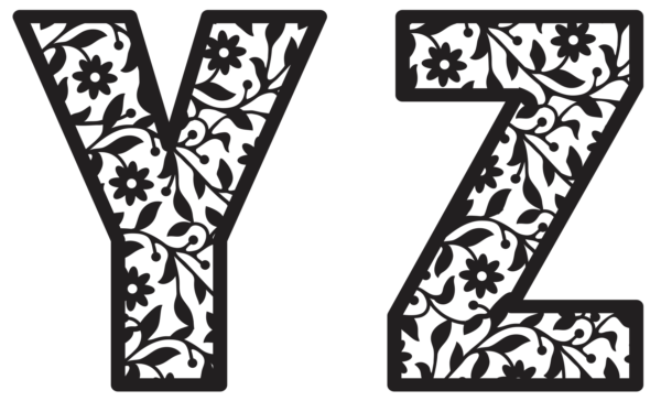 Alphabet Flourish Letters Vector Pack - Laser Cut & CNC Files (CDR, DXF, SVG, EPS, AI)