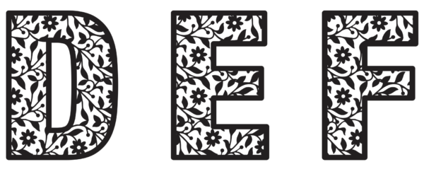 Alphabet Flourish Letters Vector Pack - Laser Cut & CNC Files (CDR, DXF, SVG, EPS, AI)