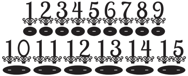 2020-01-28 (10) Table Numbers Vector Pack - Laser Cut & CNC Files (CDR, DXF, SVG, EPS, AI)