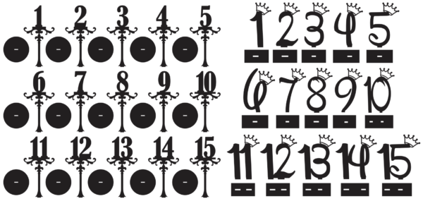 2020-01-28 (2) Table Numbers Vector Pack - Laser Cut & CNC Files (CDR, DXF, SVG, EPS, AI)